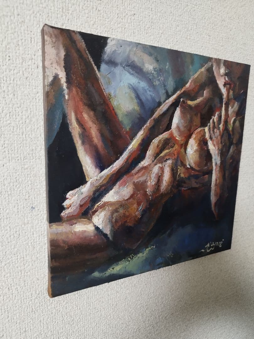 S3 油彩画 『艶舞焔影』 アート 原画 一点物 インテリア