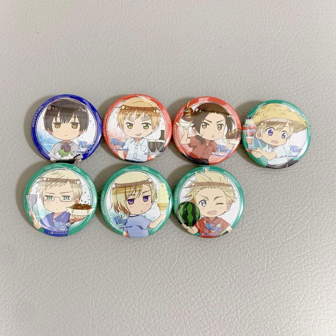 ヘタリア 日本 イギリス 北欧 缶バッジ アニカフェ 2015 まとめ売り