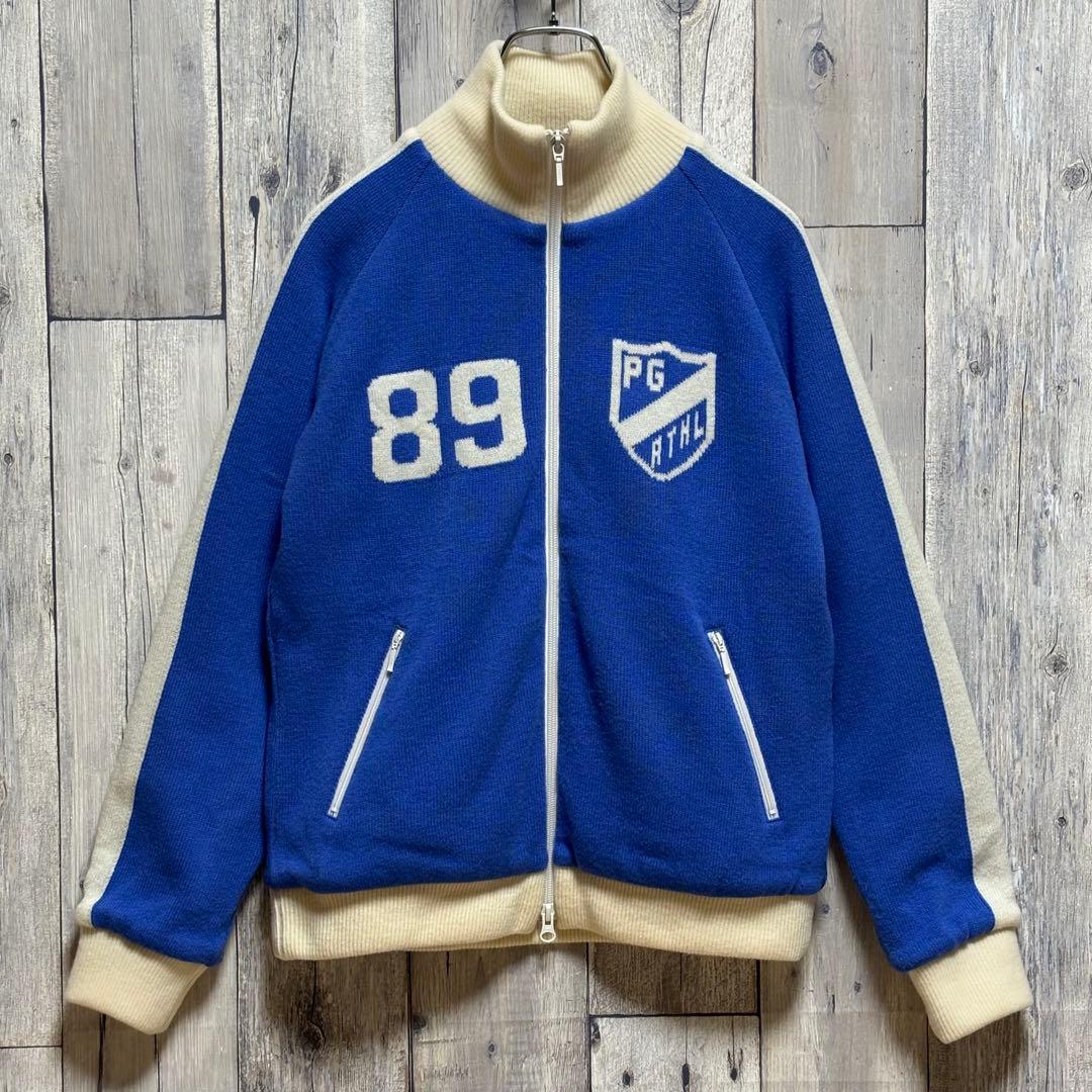 パーリーゲイツ　ニット　ジャケット ジップアップ　裏地あり　ウール混　1