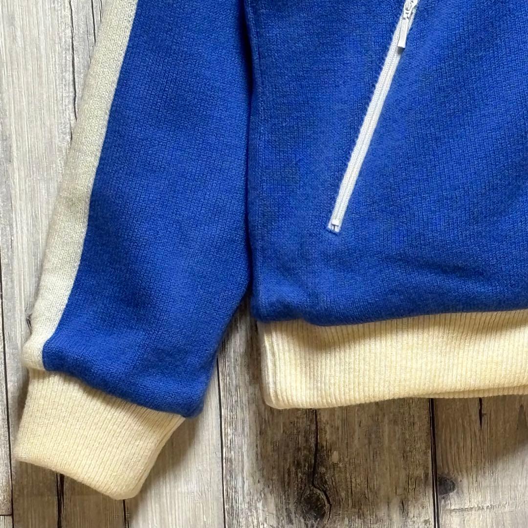 パーリーゲイツ　ニット　ジャケット ジップアップ　裏地あり　ウール混　1