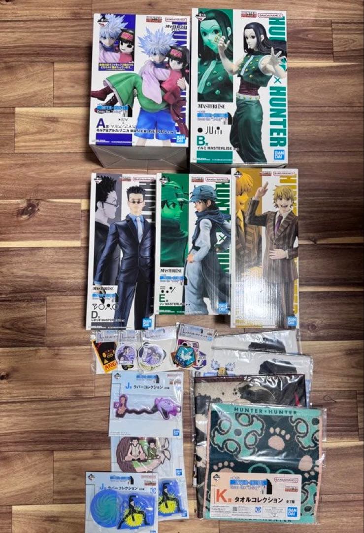 一番くじ　HUNTER×HUNTER ステッカーセットとフィギュアコレクション