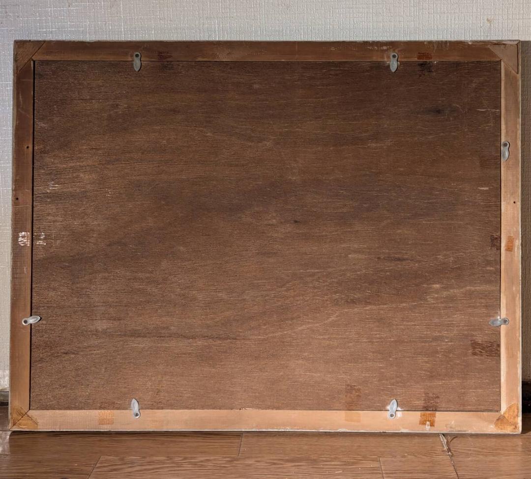 【真作】絵画　水彩　大銀杏と社殿　静かな秋の境内を描いた水彩画　W62