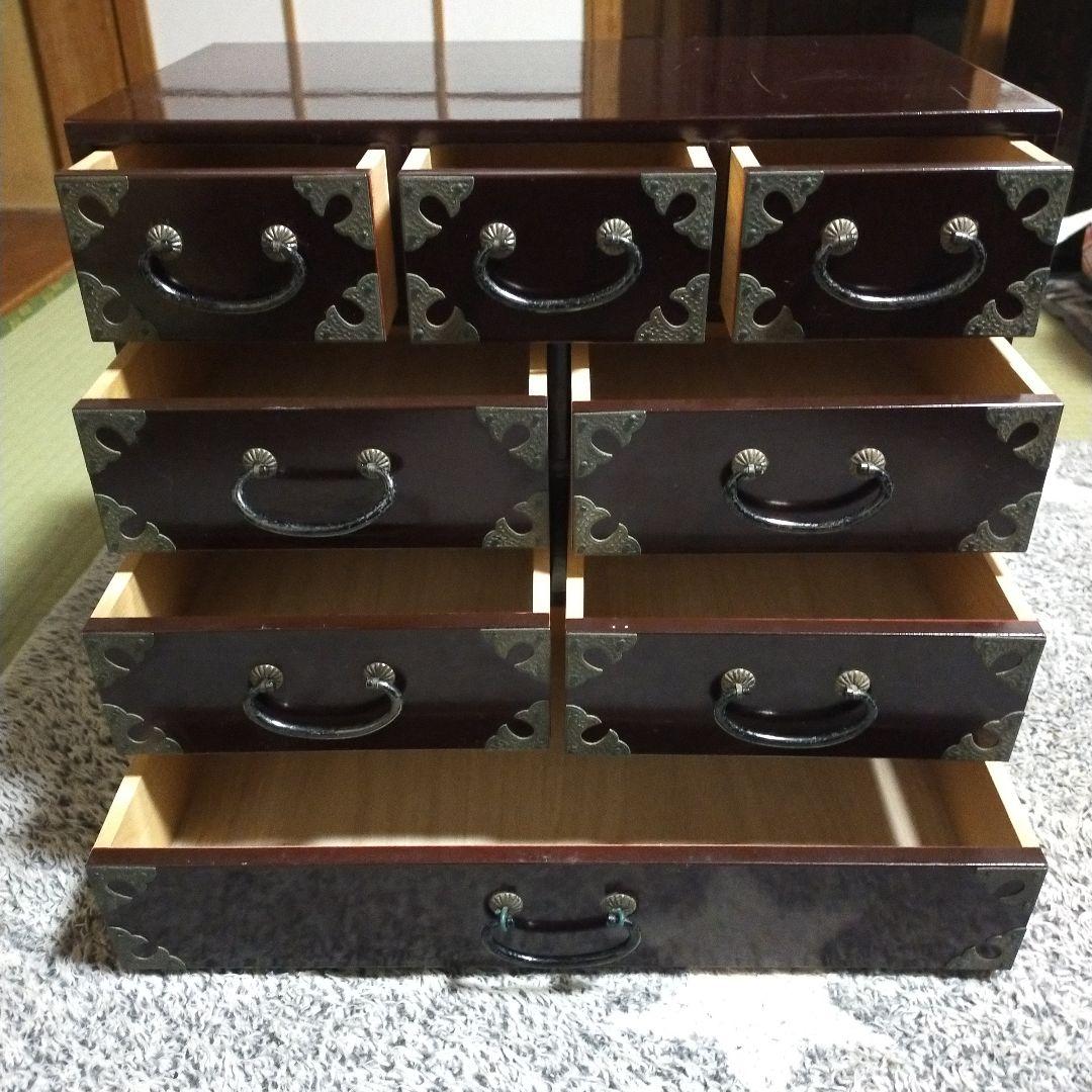 木製伝統的和風箪笥 8引き出し