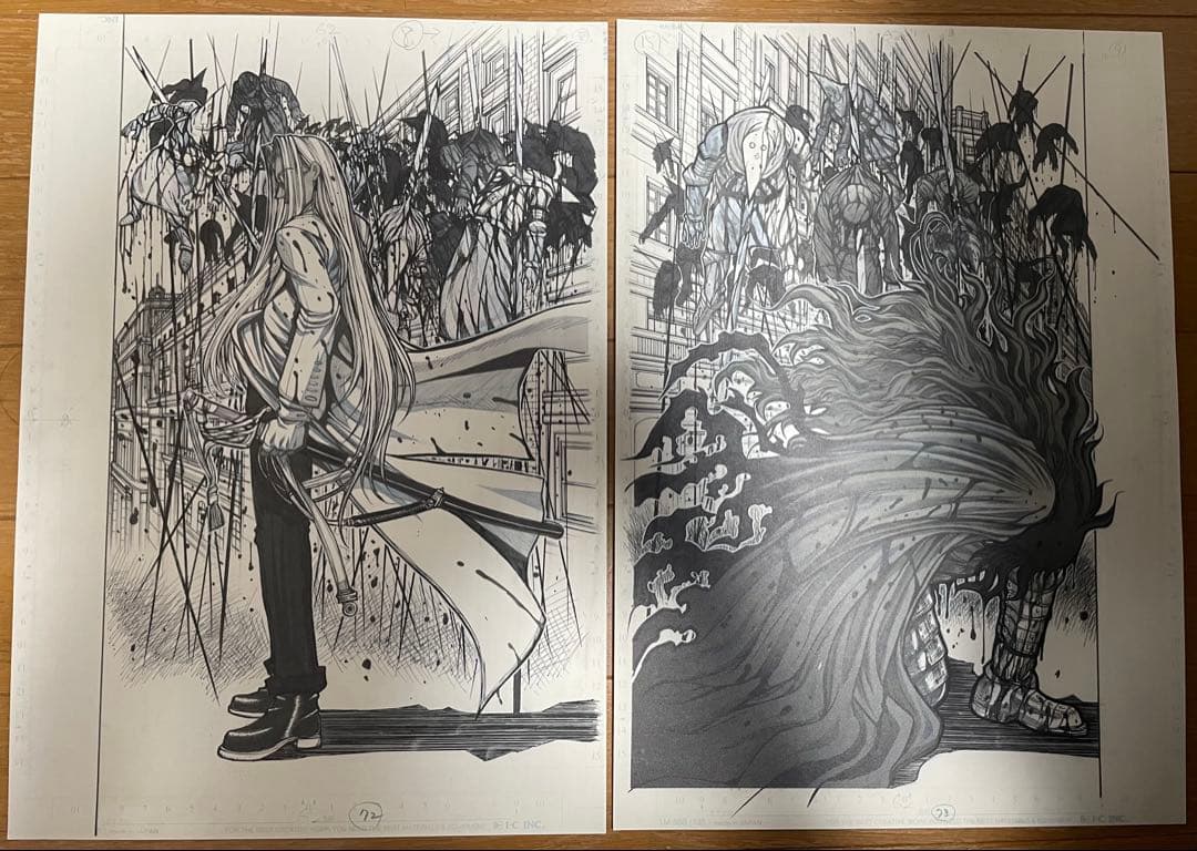 ヘルシング 20周年記念複製原画 王立国教騎士団セット