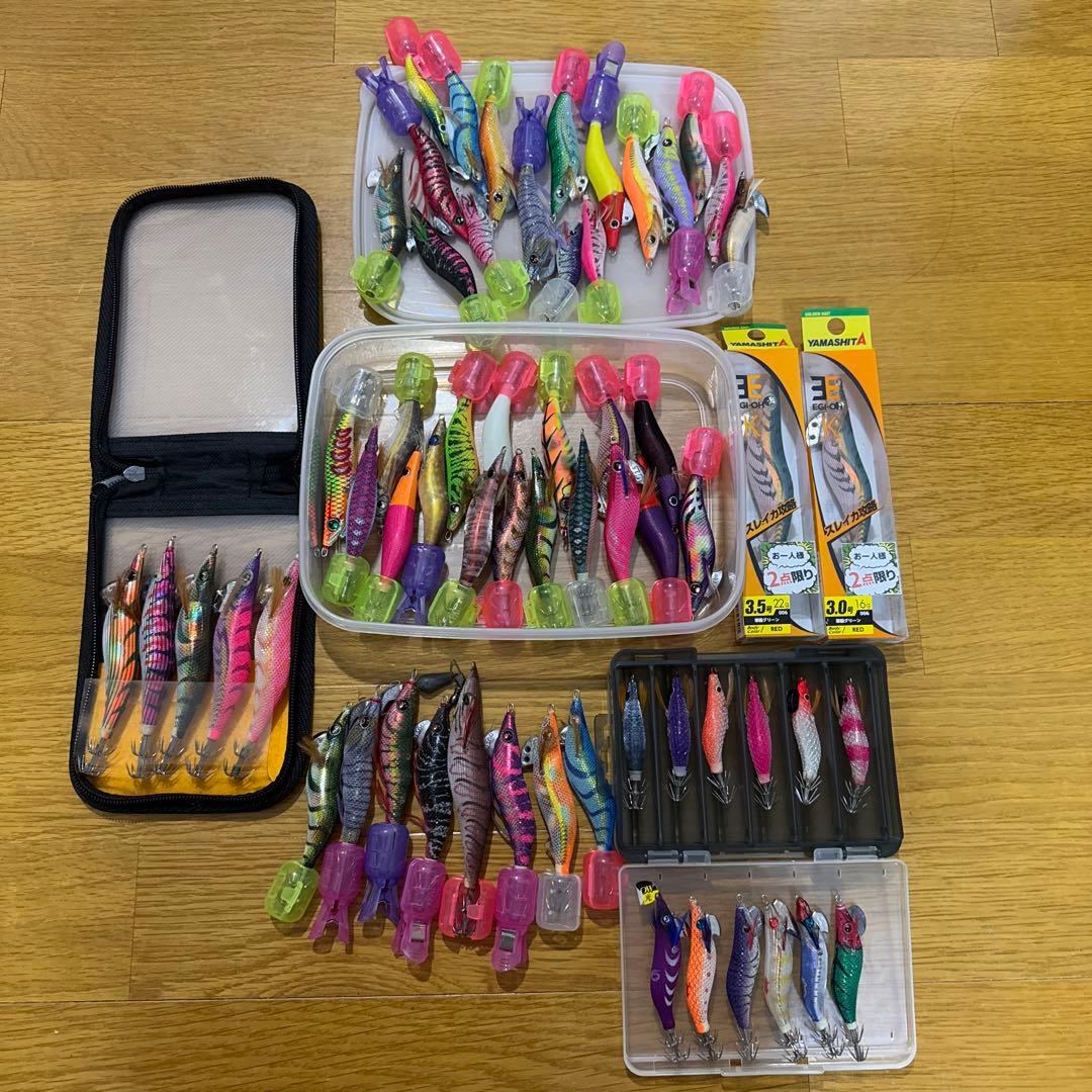 エギ・餌木 セット 多数 収納ケース付き 61本 まとめ