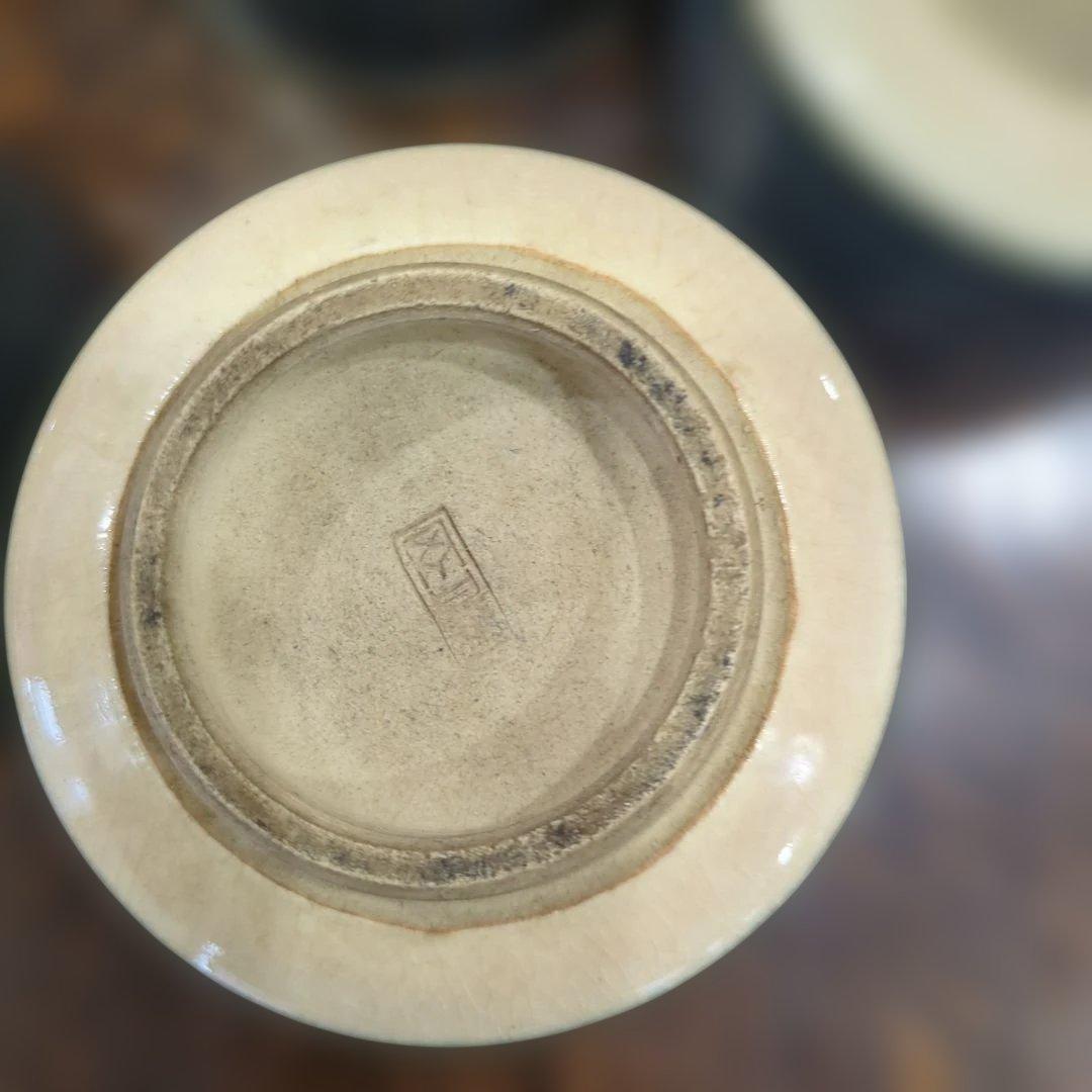 骨董　呉須　蝶々　汲出し茶碗　茶碗　陶器　胡蝶　在銘　5つ　木箱