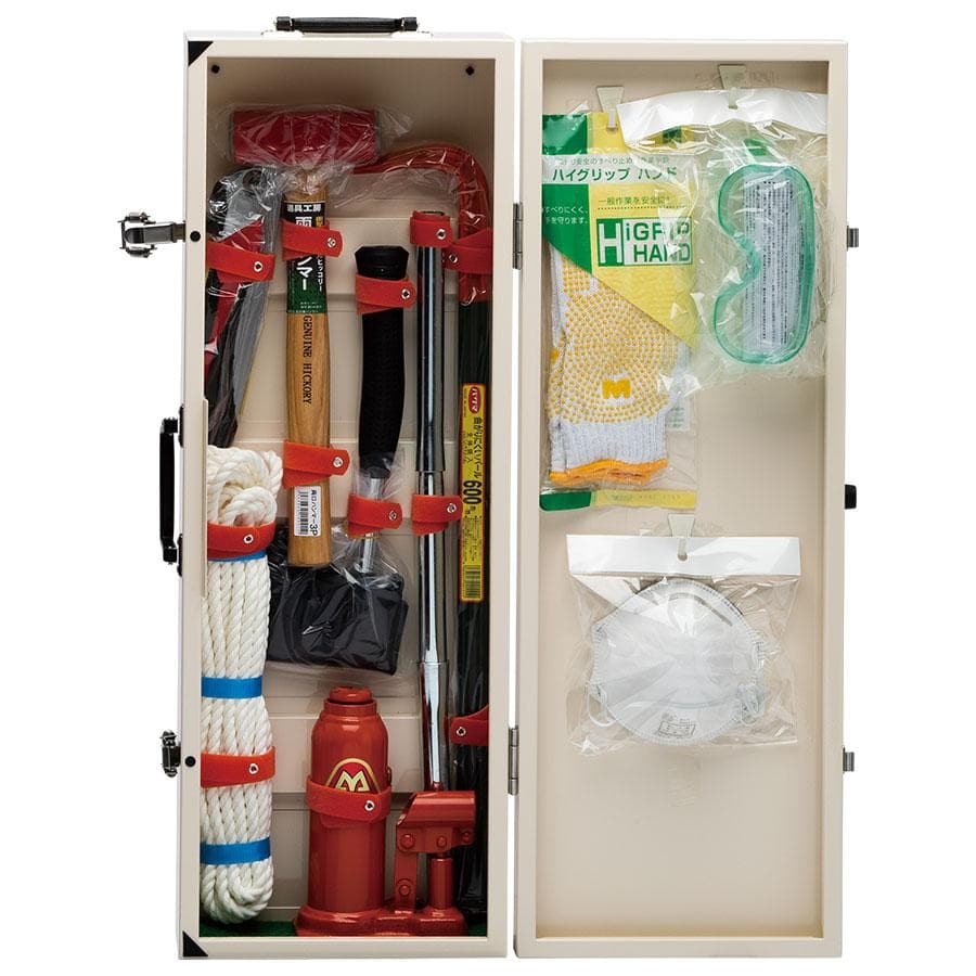 【箱傷有】未使用救助工具セット　救出活動　工具格納箱　ミドリレスキューコンパクト
