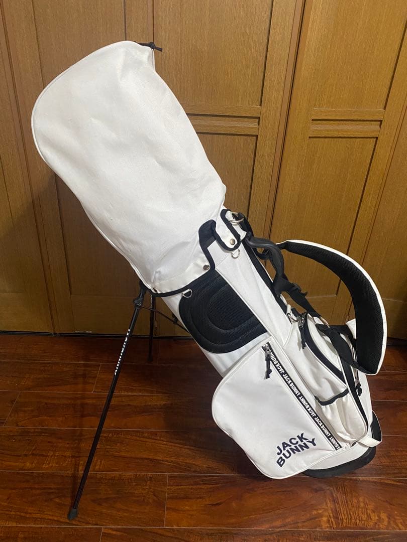 JACK BUNNY キャディバッグ ホワイト・ブラック