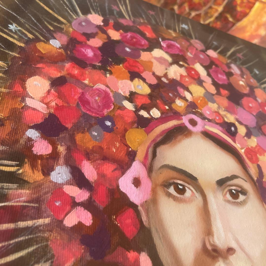 民族衣装を着た女性。油絵。支援のため、この絵を販売する。