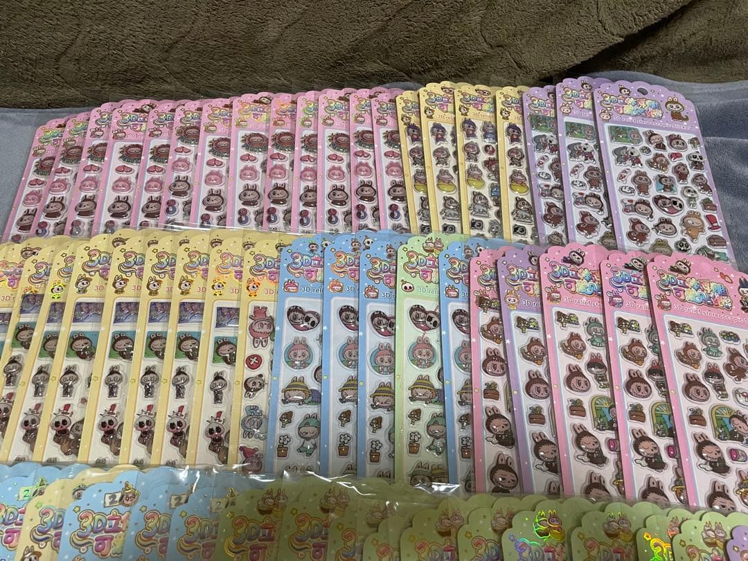 ラブブ　立体　3D ぷくぷく　ステッカー　シール　まとめ売り