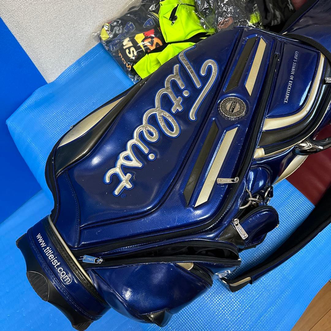 Titleist キャディバッグ アスリートモデル豪華エナメル・ネイビー