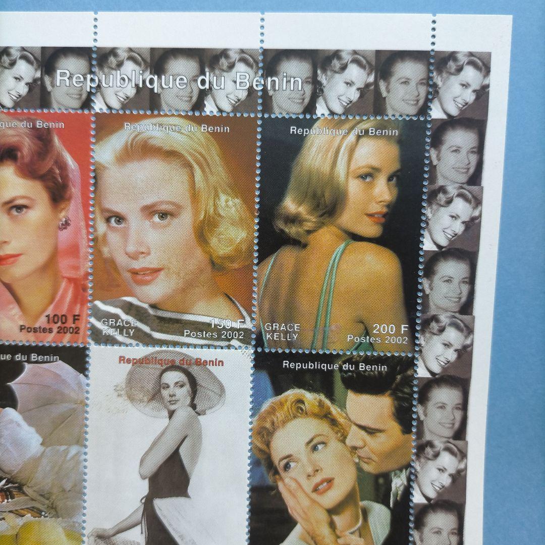 2939 外国切手 グレースケリー王妃 9面切手入りシート 未使用