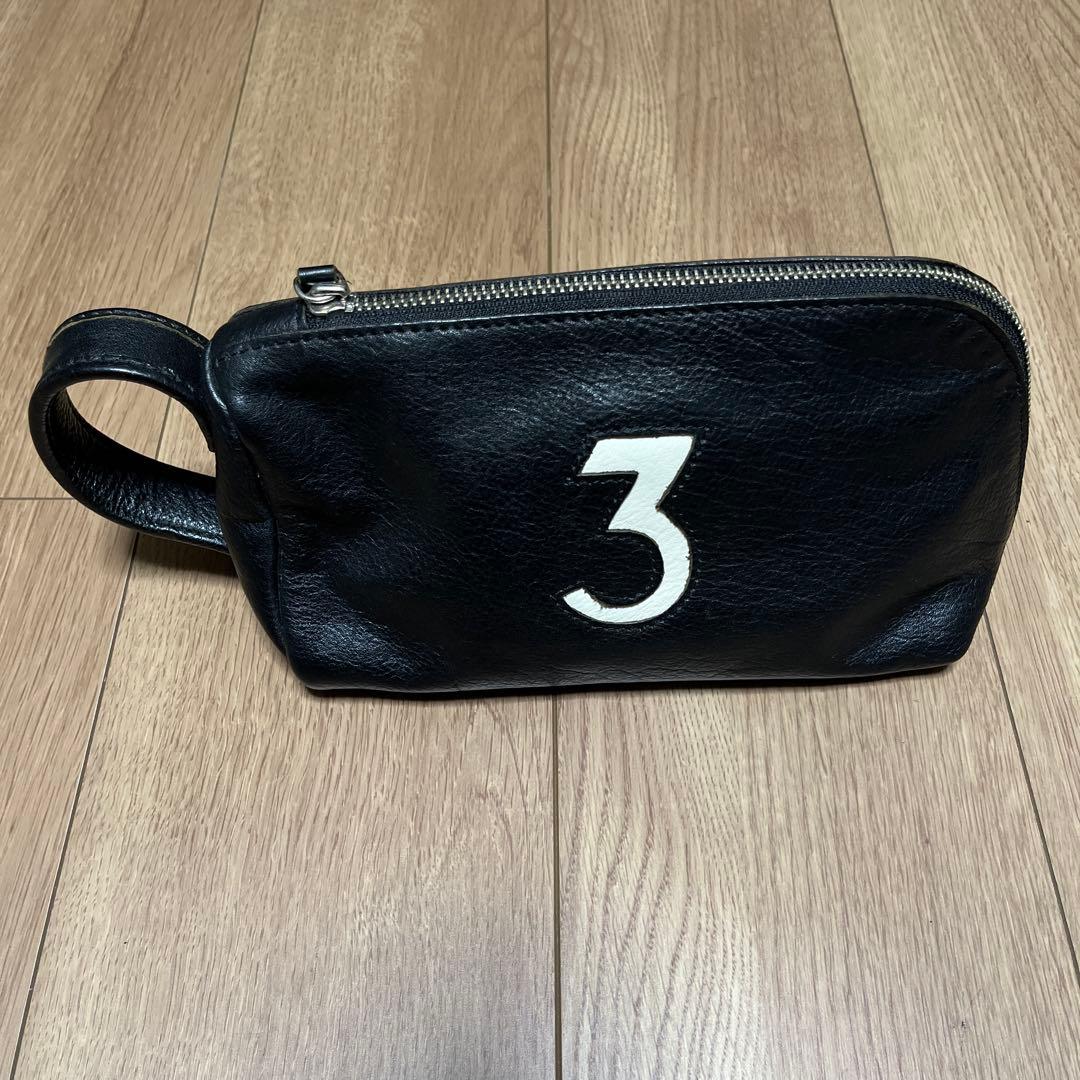 木の庄帆布 ゴルフ レザー ♯3 ラウンドポーチ 本革バック