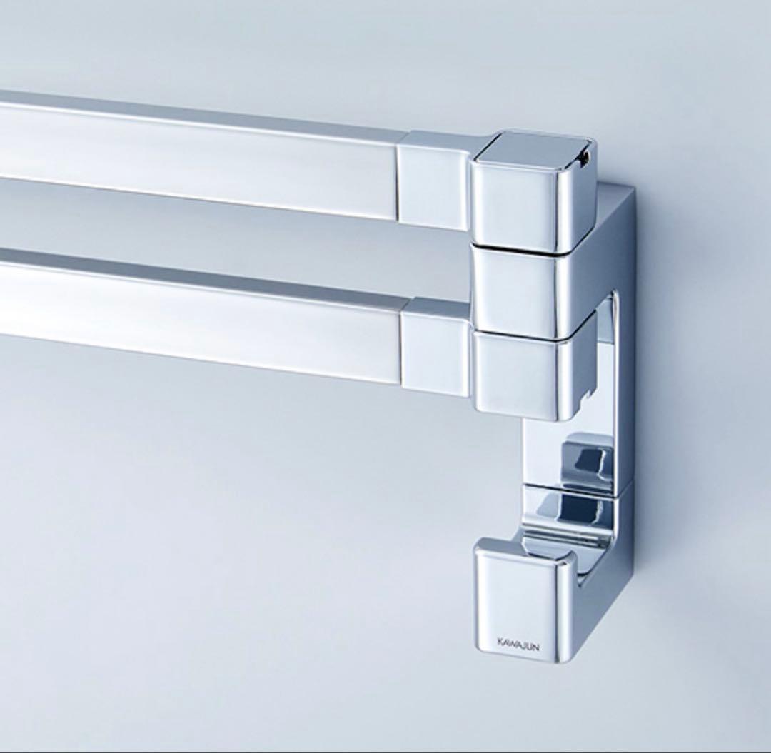 KAWAJUN ダブルタオルレール SE-429-XC 壁付け