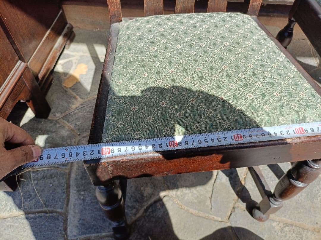 キ*ル様 アンティークチェア イギリス系 木製スラットバック椅子3脚セット