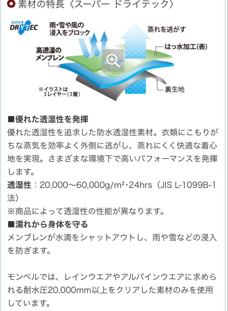 未使用品❗️モンベルドライシームレスダウンハガー900#3ゴアテックス