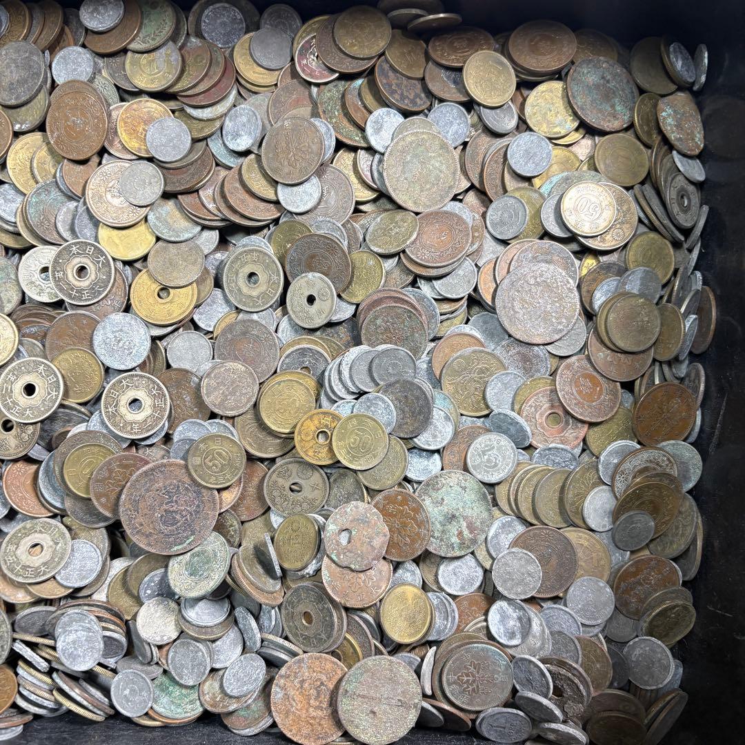 ③ジャンク古銭(アルミ無し)まとめ売り 約5kg 在庫処分品