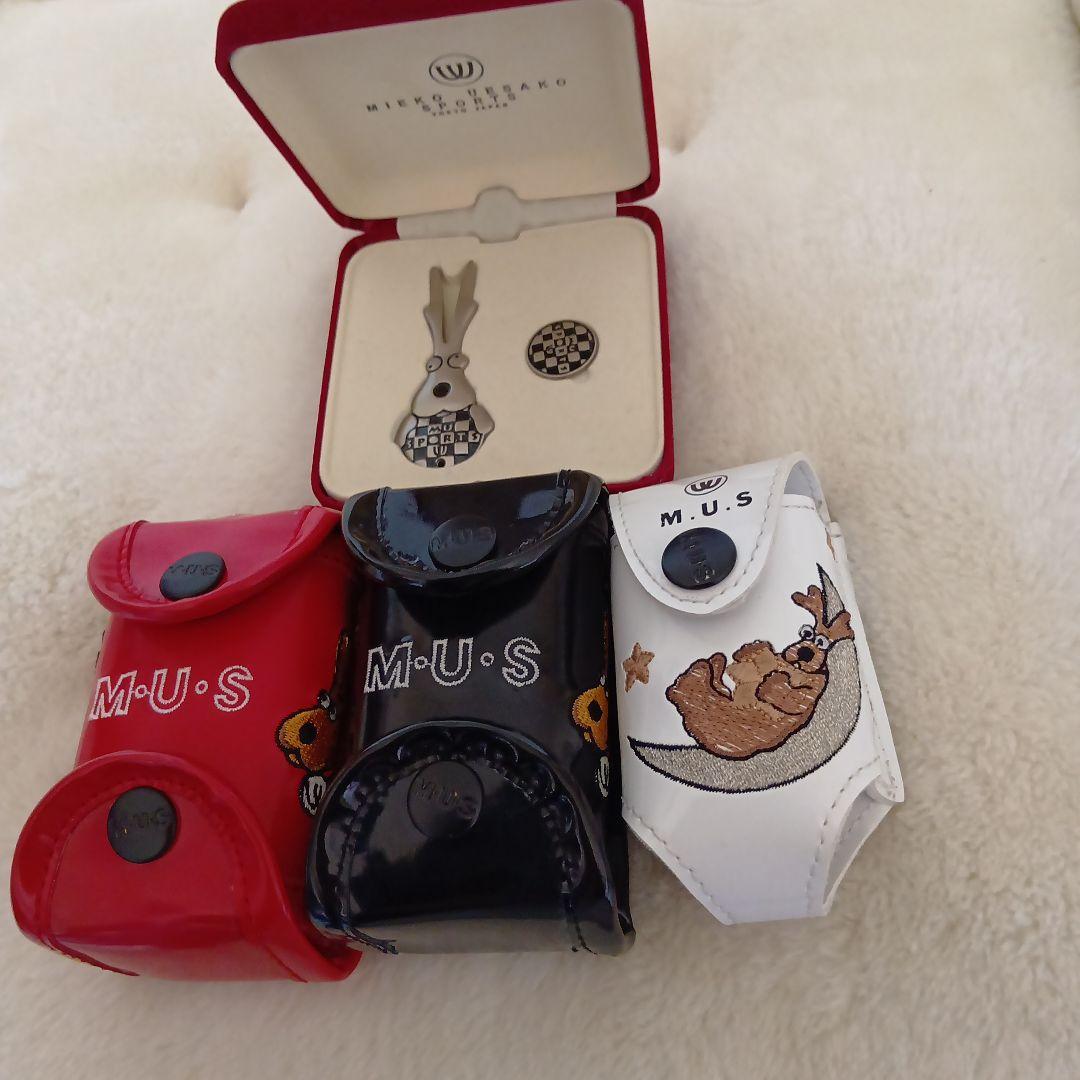 musports エナメル ゴルフボール入れ ケース　ゴルフマーカー　フォーク