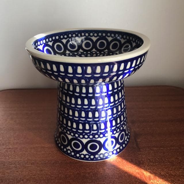 【限定品】北欧 ポーランド食器 おしゃれ 猫 犬 高さのある餌皿 フードボウル