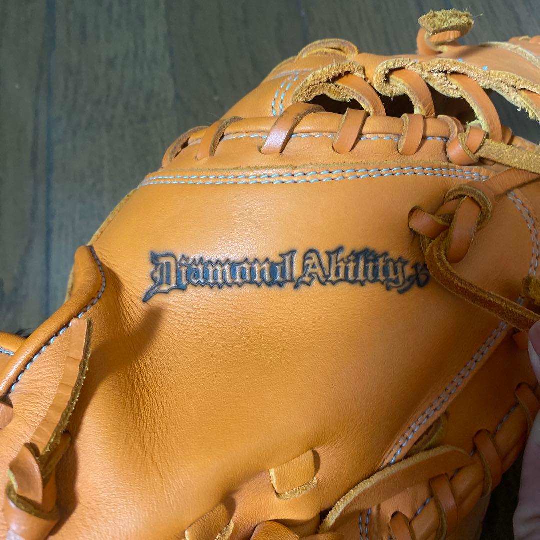 ミズノ　軟式キャッチャーミット　ダイヤモンドアビリティ オレンジ