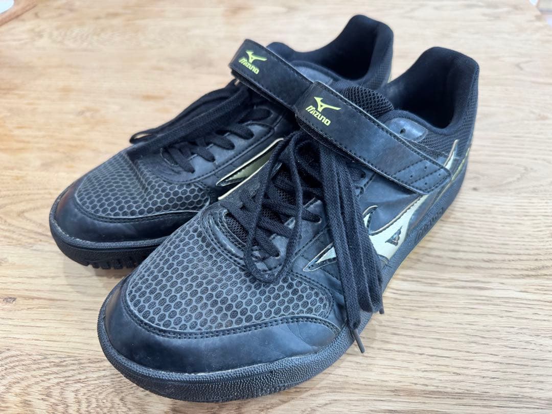 ミズノ　陸上競技用スパイク　投擲用　26.5cm ブラック×グリーン