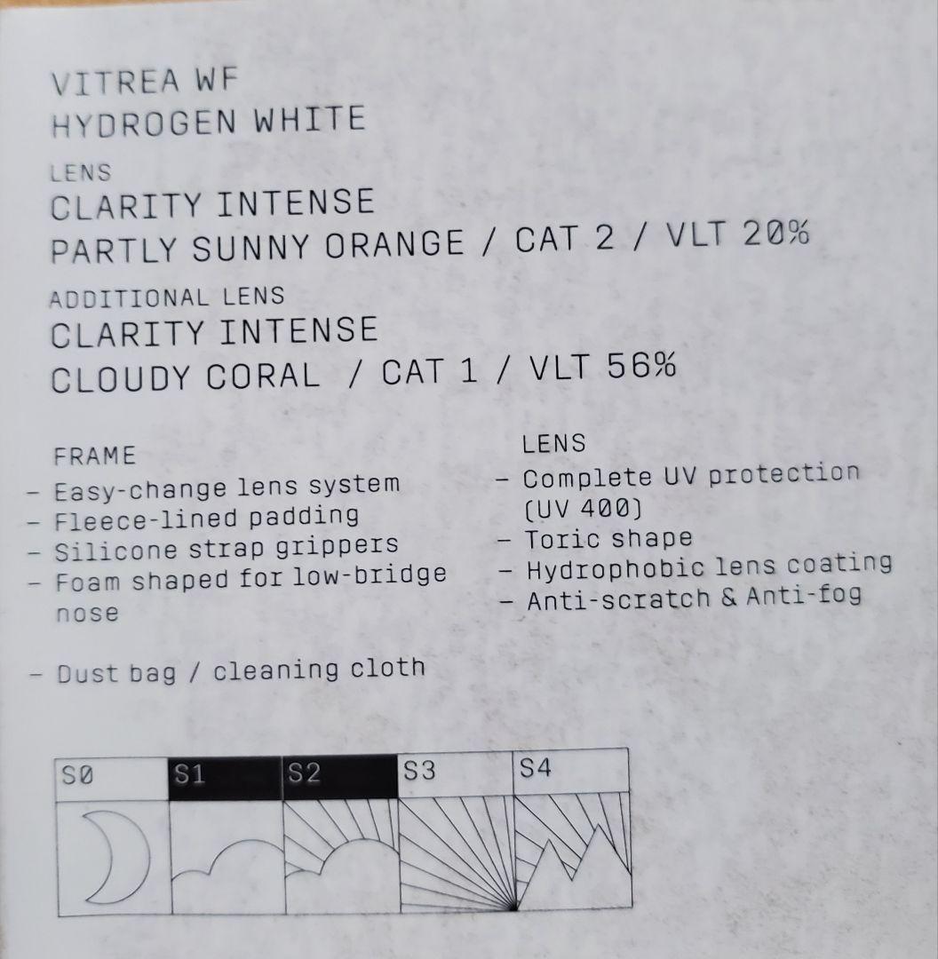 ポック Vitrea ワイドフィット スキーゴーグル ハイドロジェンホワイトOR