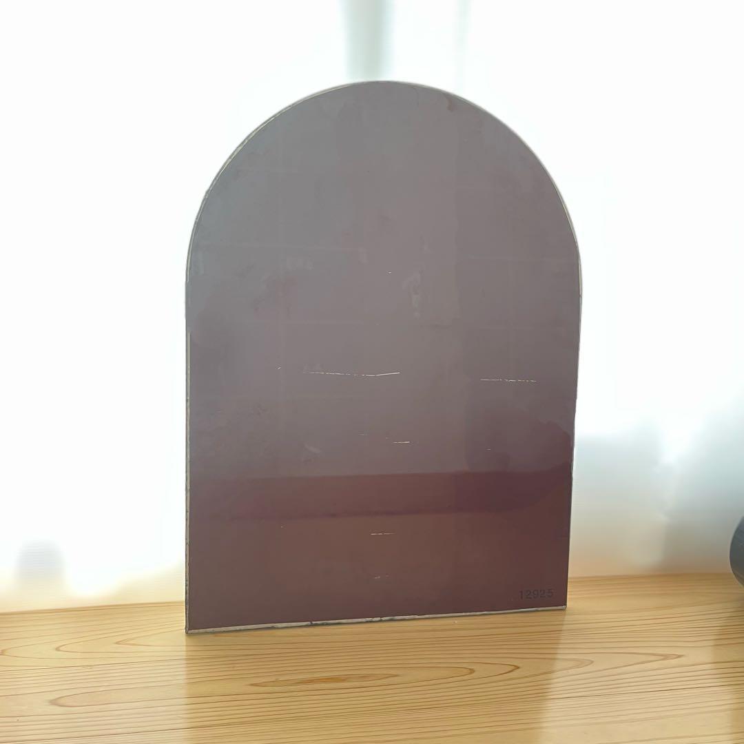 ステンドグラス　鏡　ミラー　百合