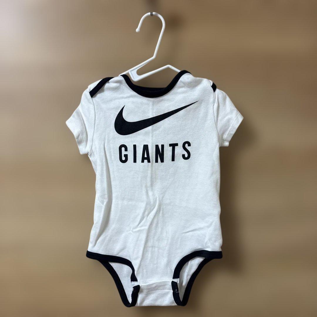 読売ジャイアンツ ナイキ ホワイト×グレー×オレンジ 3枚セット ロンパース
