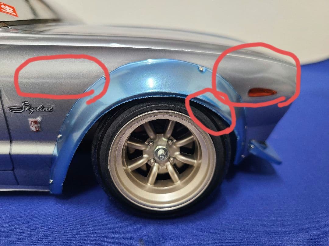 ラジコンボディ　ABCホビー　ハコスカ角目　　バリバリカスタム