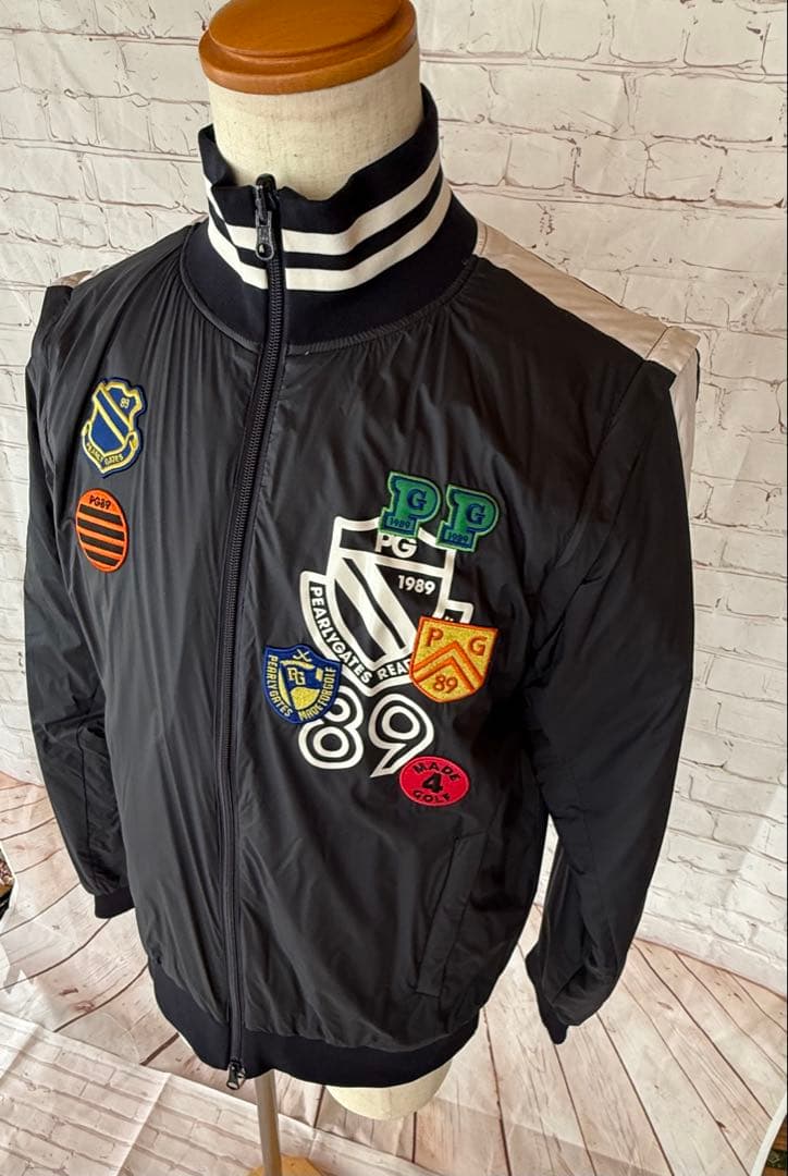 PEARLY GATES 2WAY リバーシブル ジャケット 黒、紫　ベスト