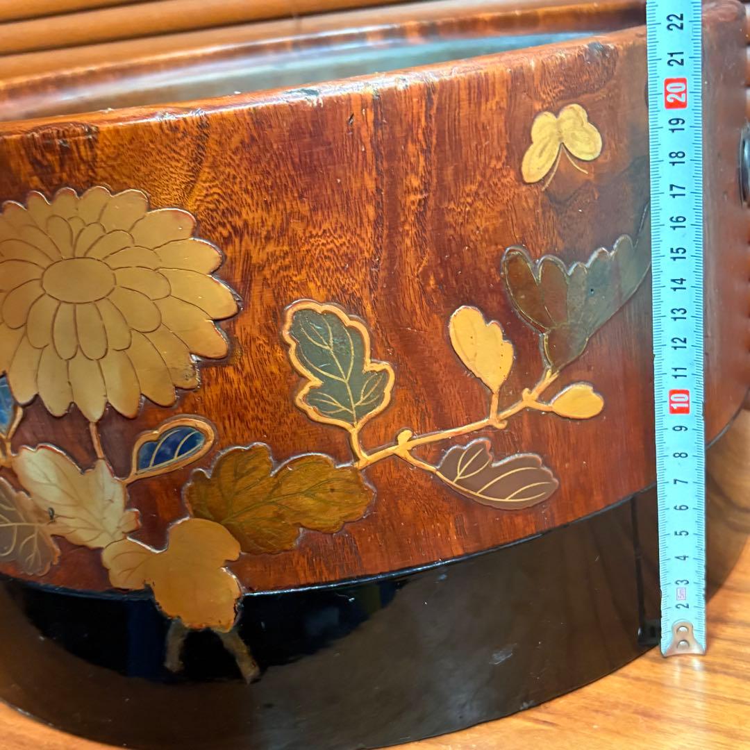 高級◎木製　高蒔絵　螺鈿　火鉢