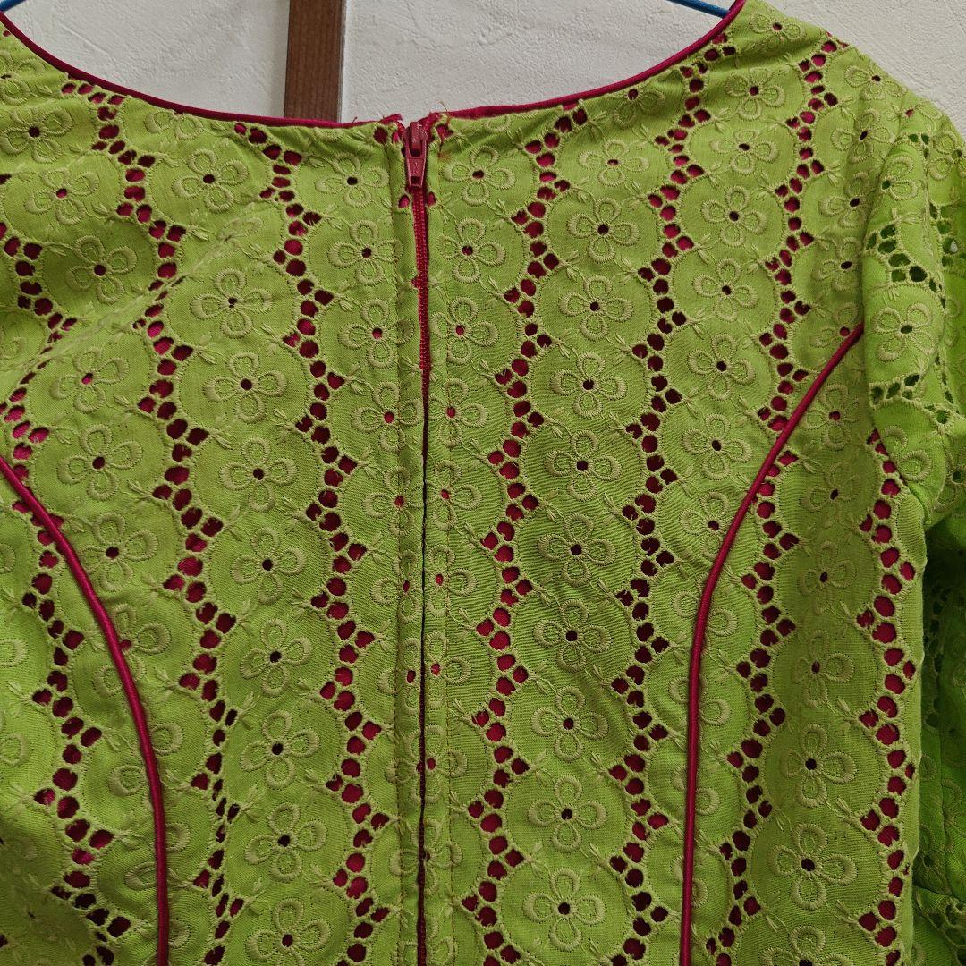 ソニアジョーンズ　フラメンコ トップス ライムグリーン レース