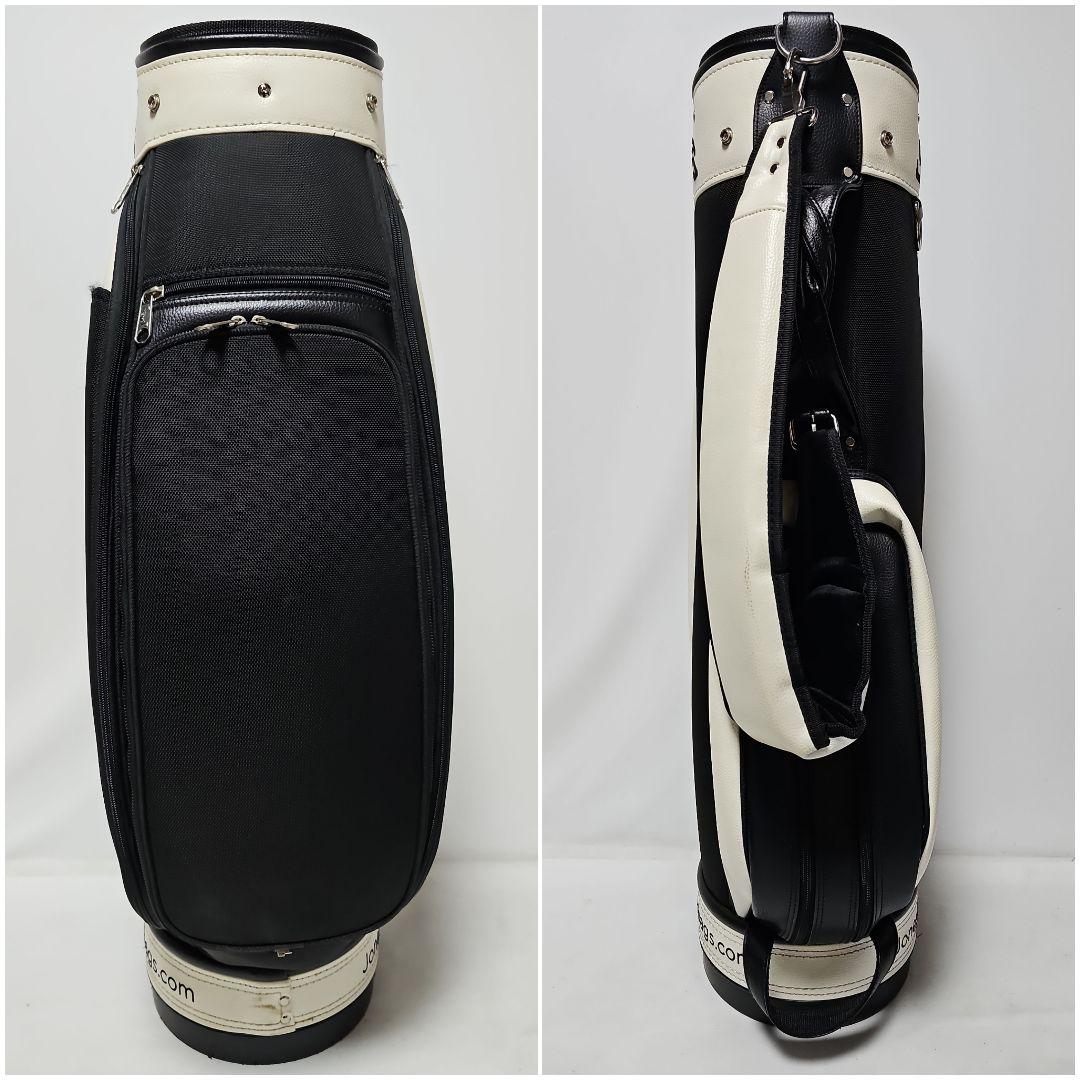 JONES　ジョーンズ　キャディバッグ　ブラック　ホワイト　フード難あり