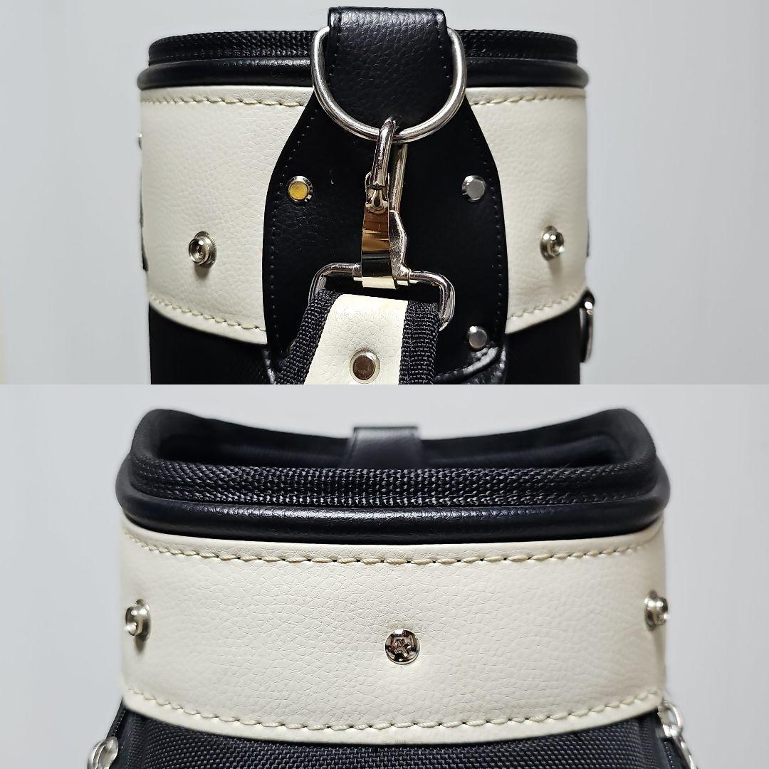 JONES　ジョーンズ　キャディバッグ　ブラック　ホワイト　フード難あり