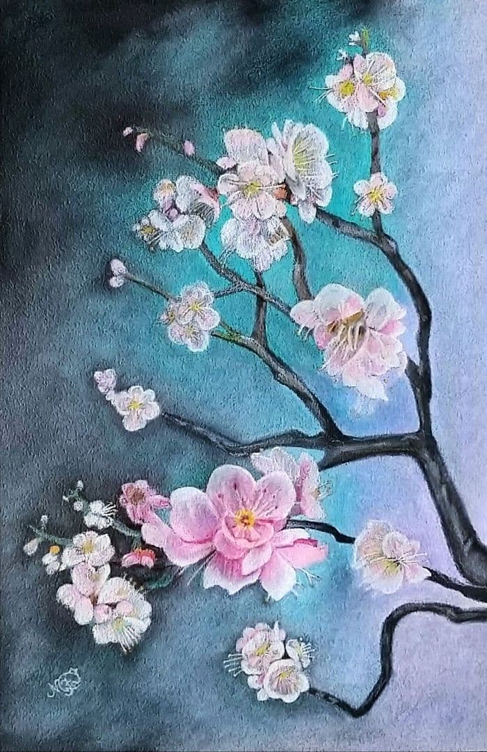 鉛筆手書き絵画盆栽の枝