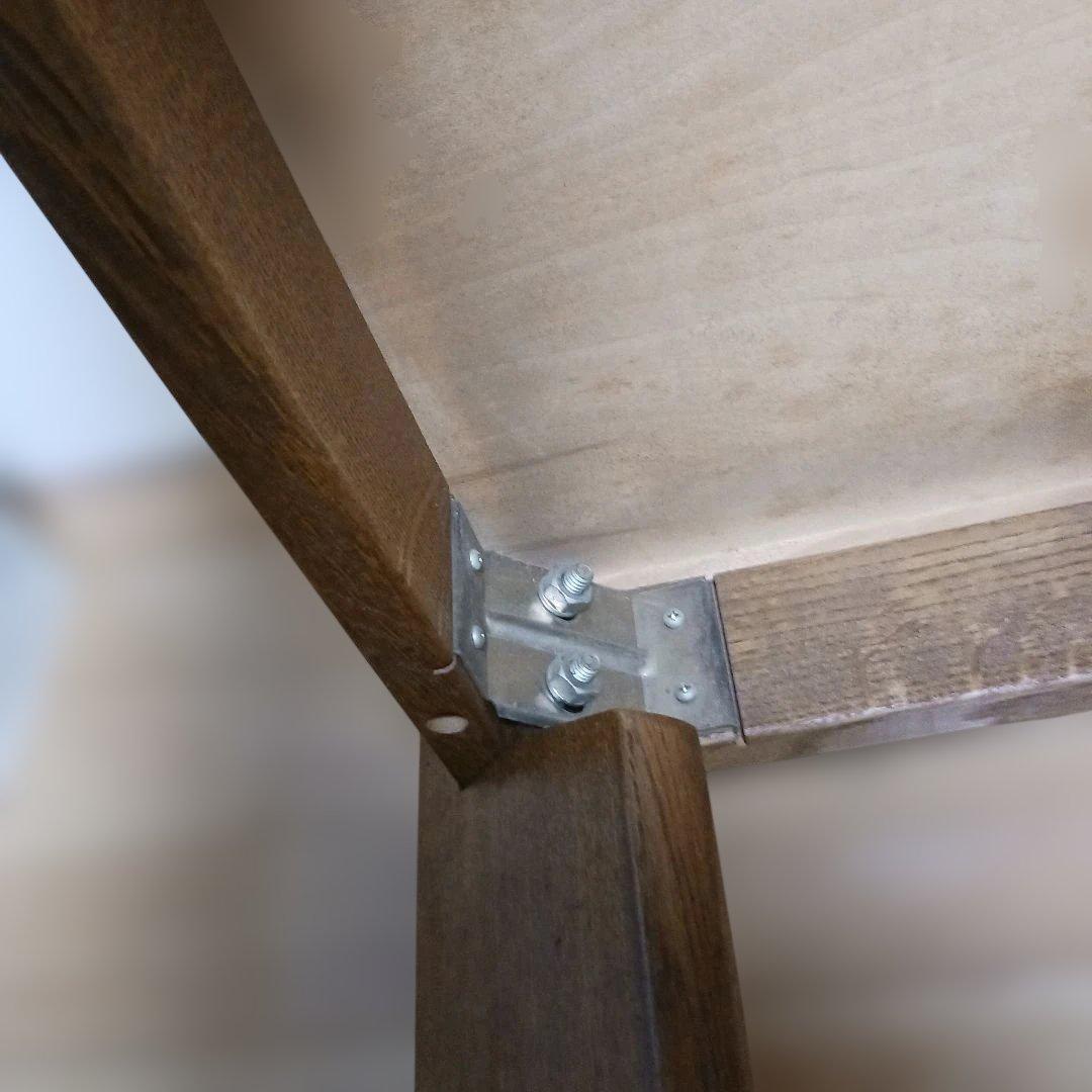 木製正方形座卓アンティーク ローテーブル茶色570x570 H380 コロニアル