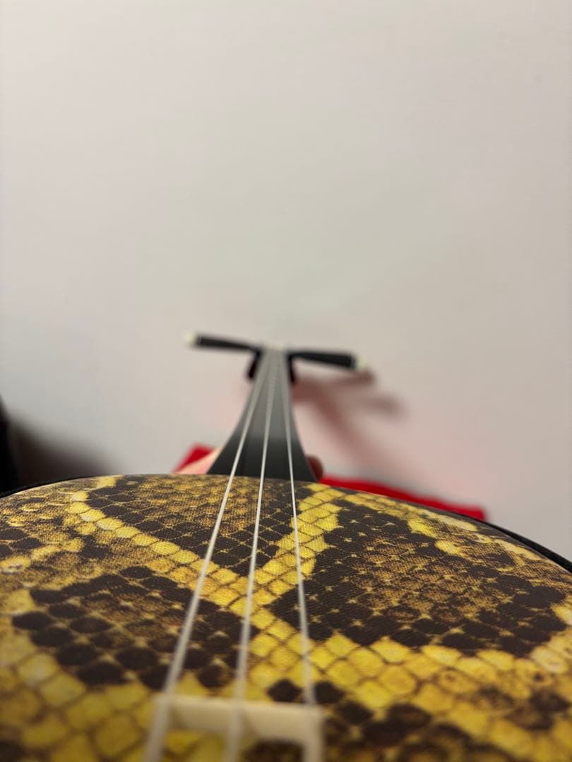 【美品】沖縄ちむぐくる三線　人工皮　初心者　送料込み　価格相談可