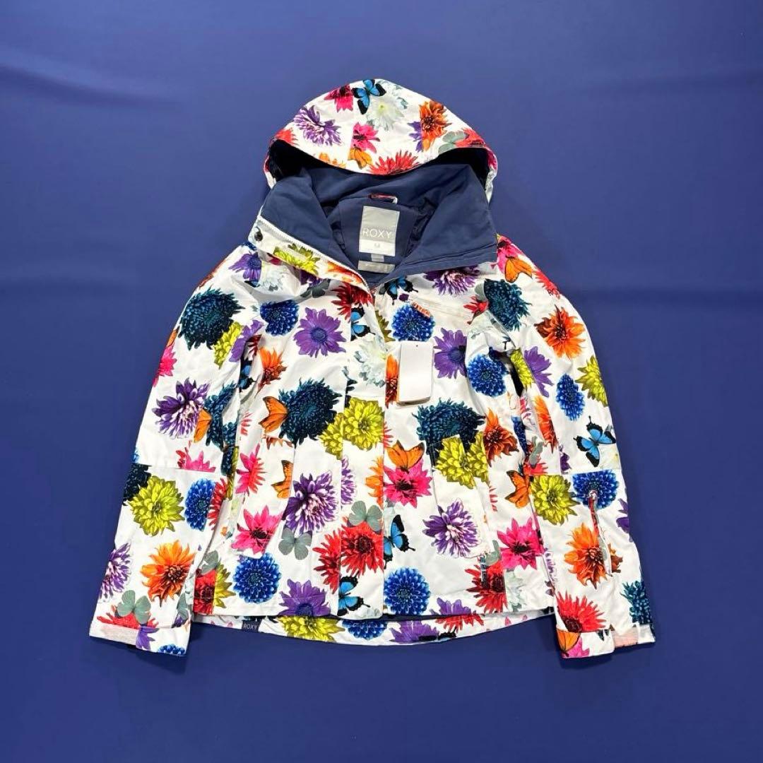 未使用❗️ ROXY 蜷川実花コラボ　スノボジャケット　ホワイト　花柄　総柄　M