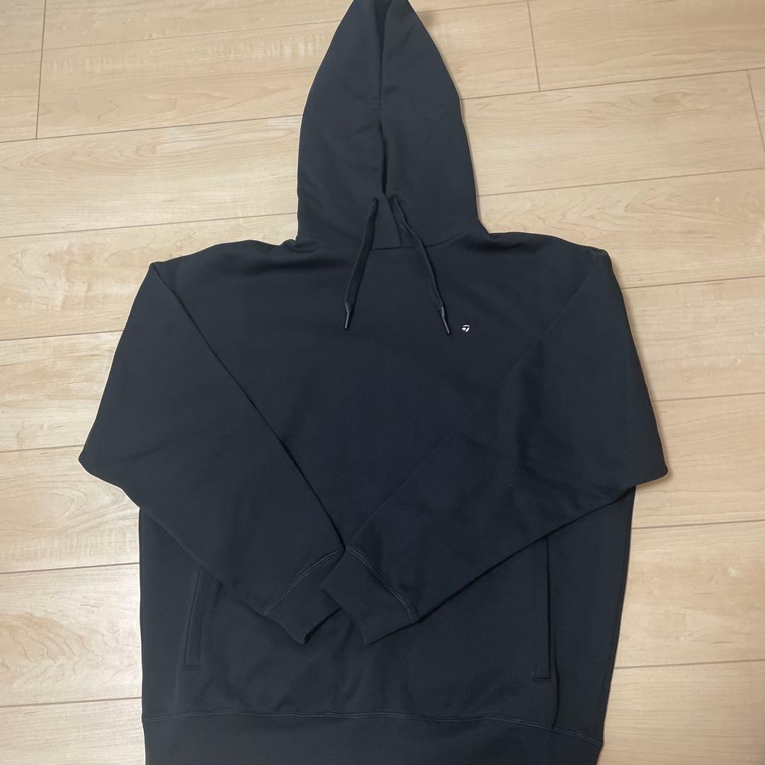 ユナイテッドアローズ テーラーメイド黒 フード付きパーカー 小ロゴ