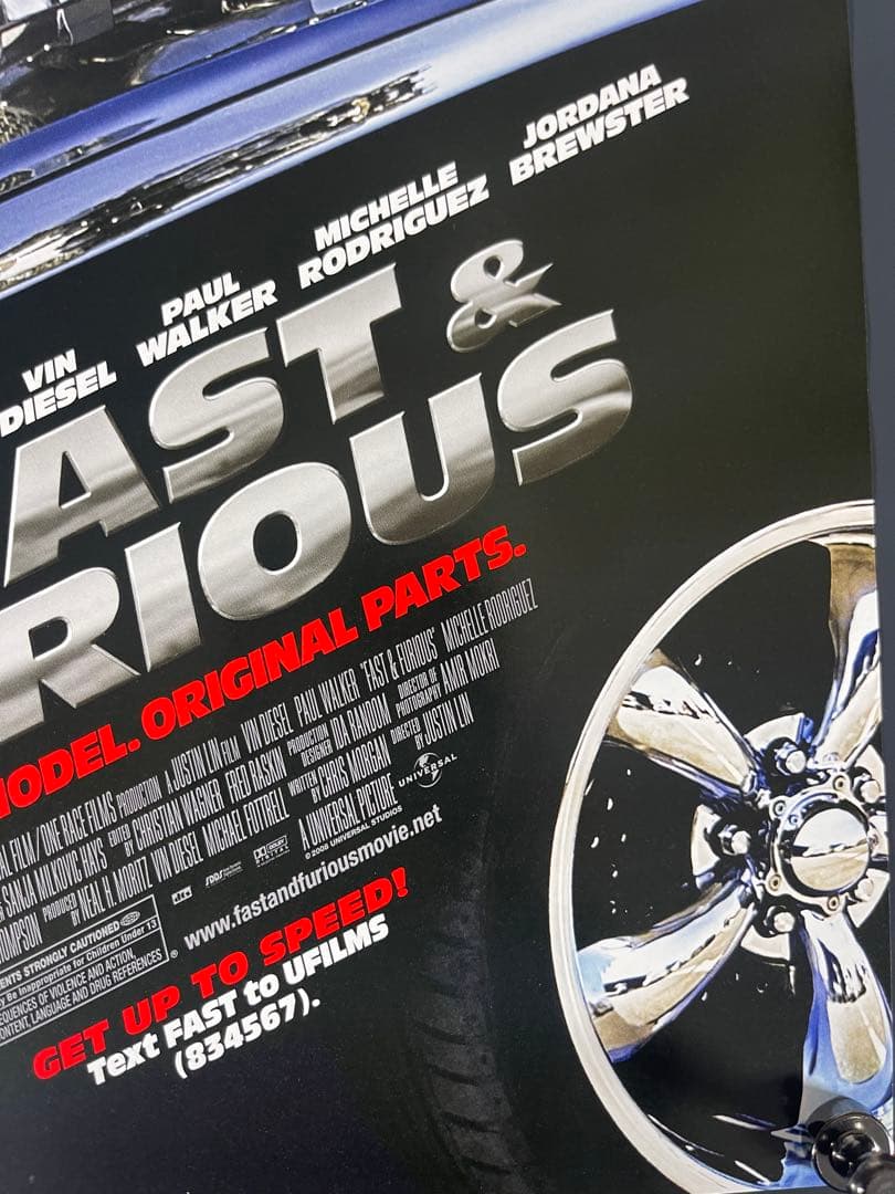 *枚数限定*映画館用片面印刷ポスターUS版:ワイルドスピード MAX