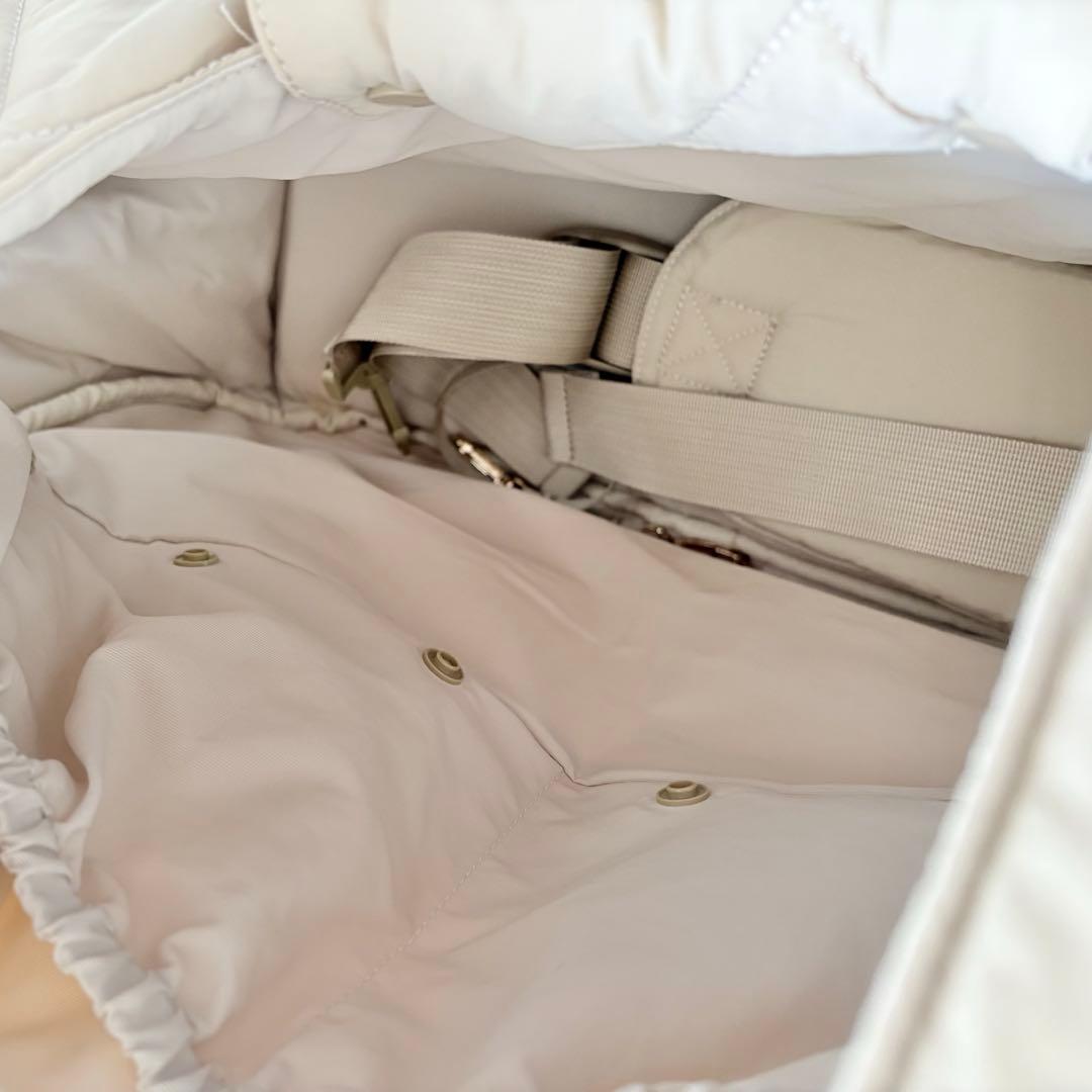 moncheri モンシェリ キルティング リュック キャリー ベージュ