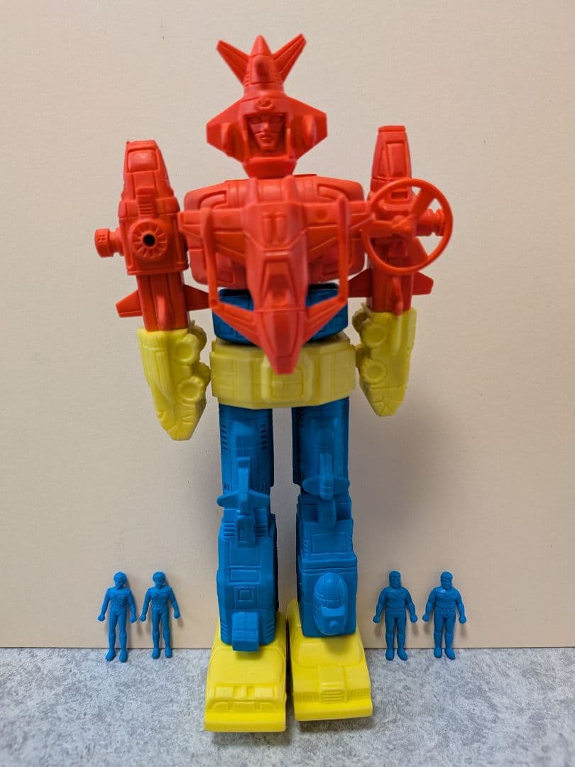 当時物　機甲艦隊ダイラガー　消しゴム　19パーツ+4体