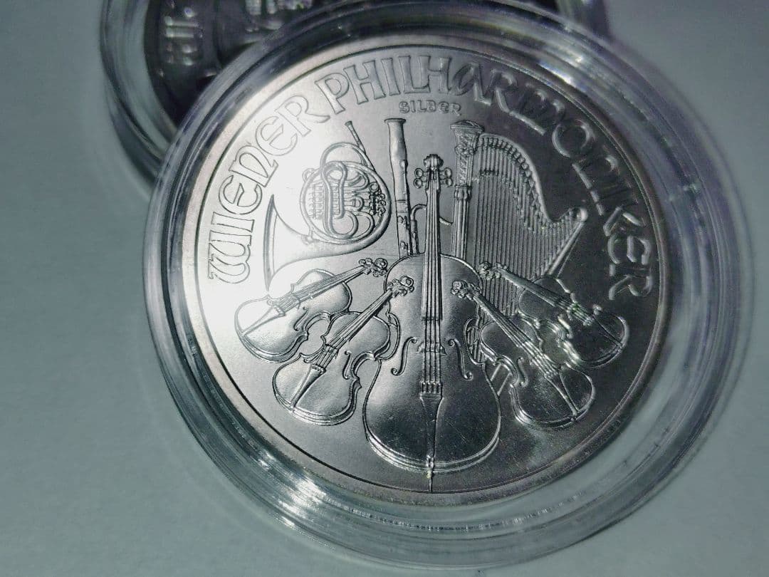 ウィーンフィルハーモニカー1オンス銀貨 2022年　２枚セット　ケース付き