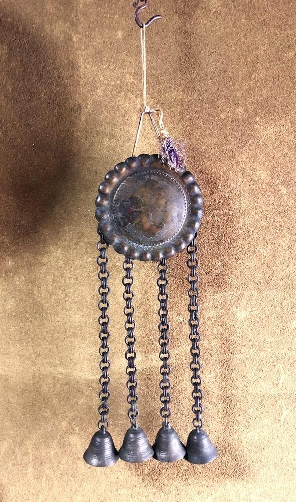 【 花角紋彫金連馬鈴 】　江戸時代　馬具装飾品