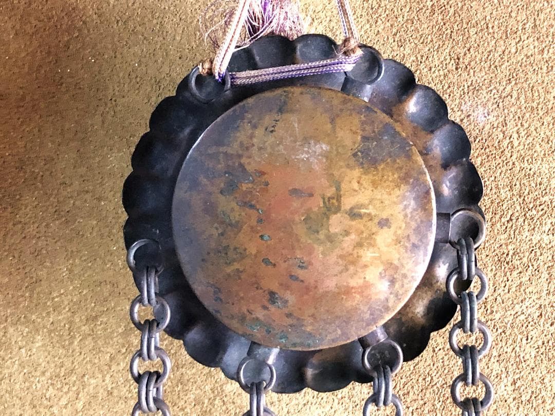 【 花角紋彫金連馬鈴 】　江戸時代　馬具装飾品