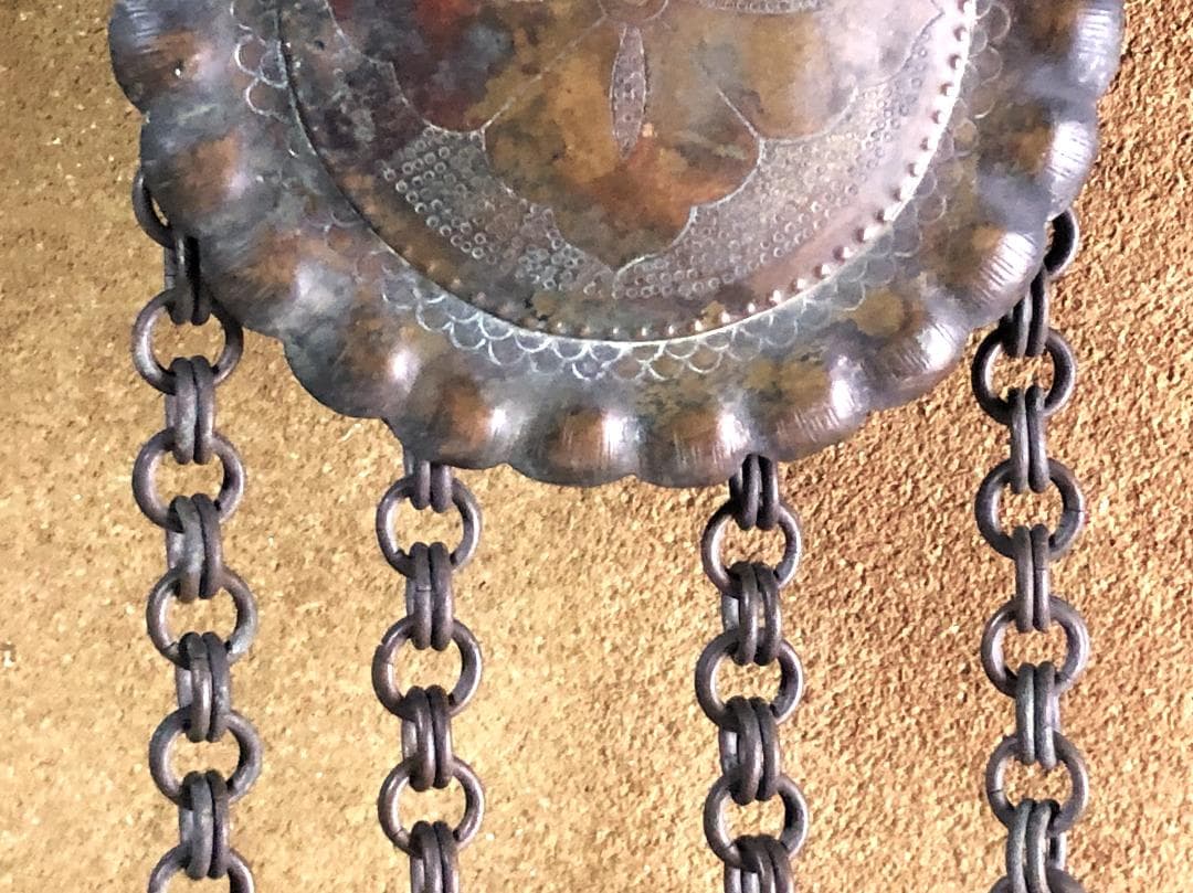 【 花角紋彫金連馬鈴 】　江戸時代　馬具装飾品