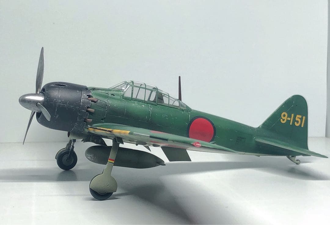 【海賊プラモデル屋完成品】TAMIYA 1/48 零戦52型 完成品