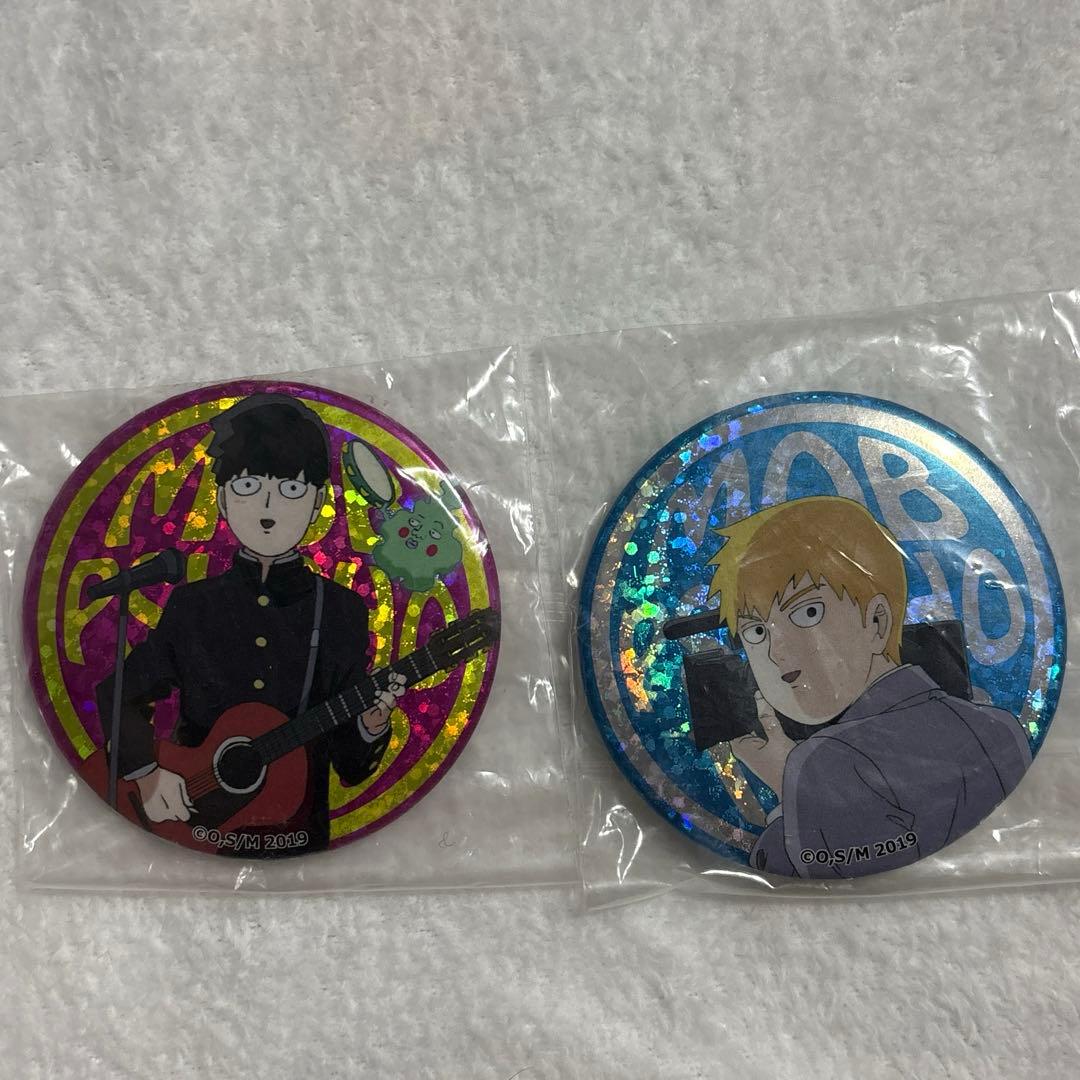 モブサイコ100 缶バッジ　影山茂夫　霊幻新隆　塩中学校文化祭 　2点