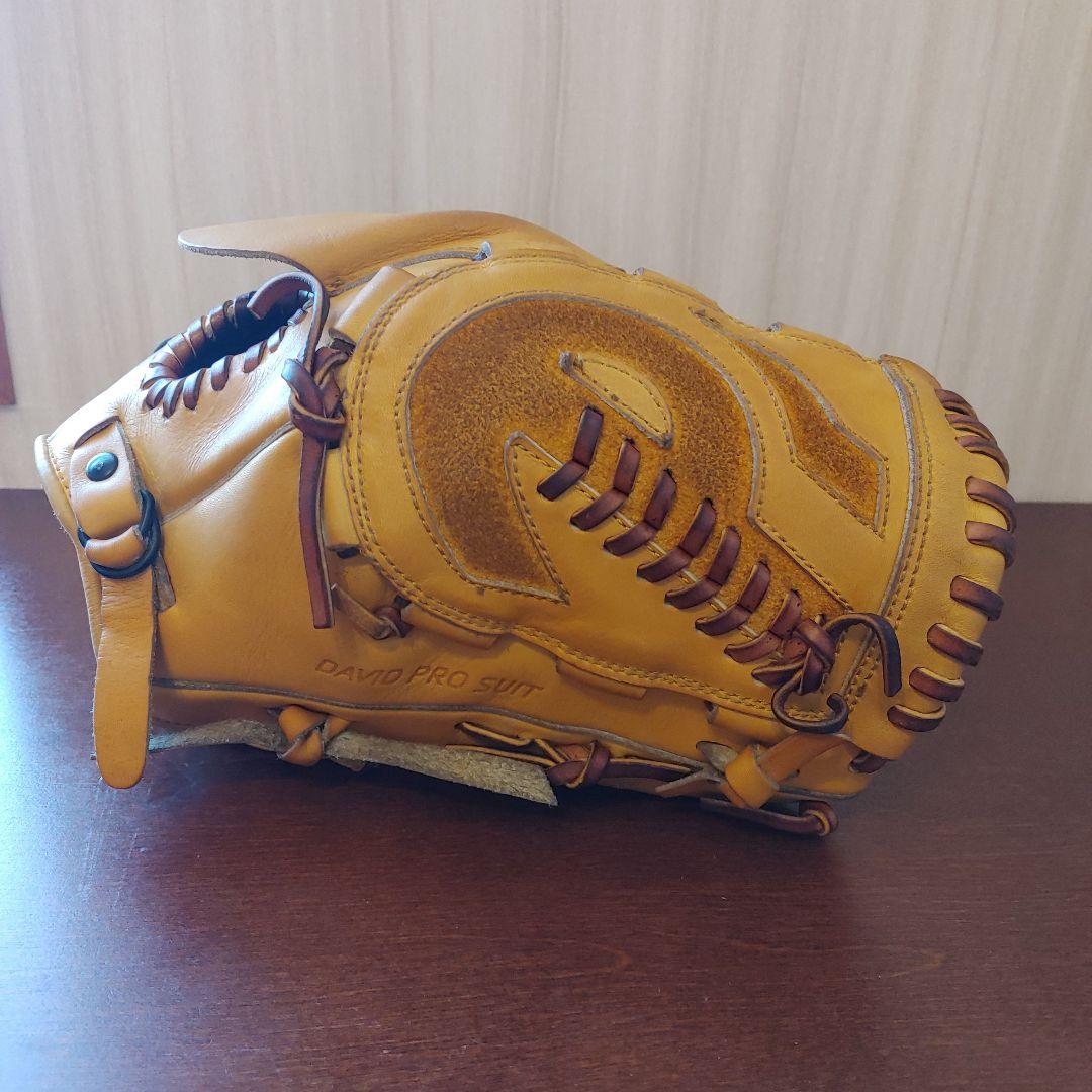 ダビド　プロ　軟式　投手用　大人　グローブ イエロー　ライナーバック