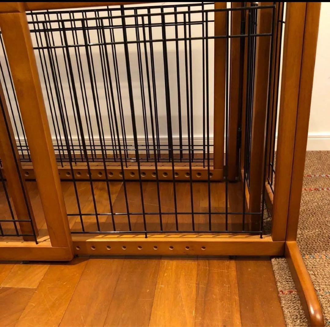 Richell ペット用木製おくだけゲート レギュラー/ワイド　2台セット